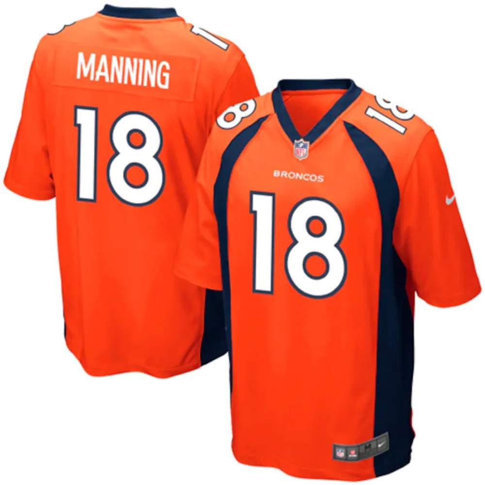 Peyton Manning Orange Denver Broncos Nike On Field NFL Jersey Men’s Medium 18